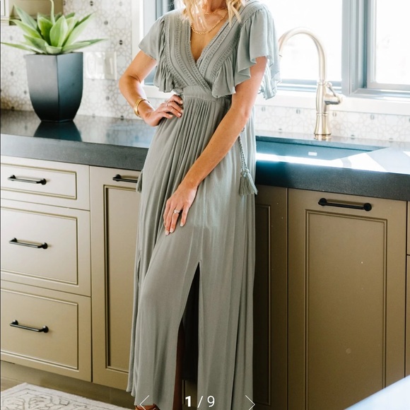 Baltic Born Dresses & Skirts - Baltic Born Jennifer Deep V Maxi Dress